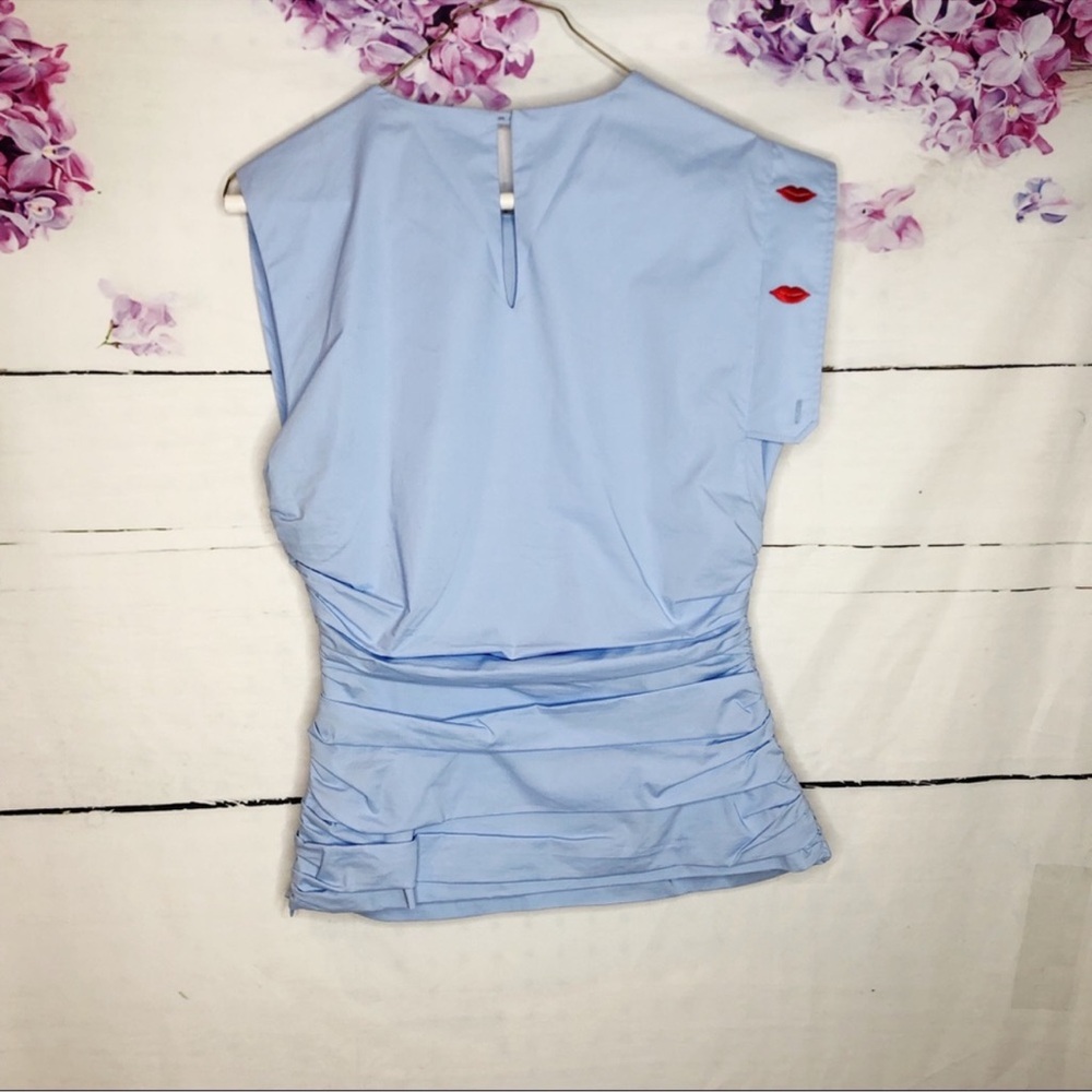 Vivetta | Draped Sleeveless Top with Lips - Picture 6 of 8